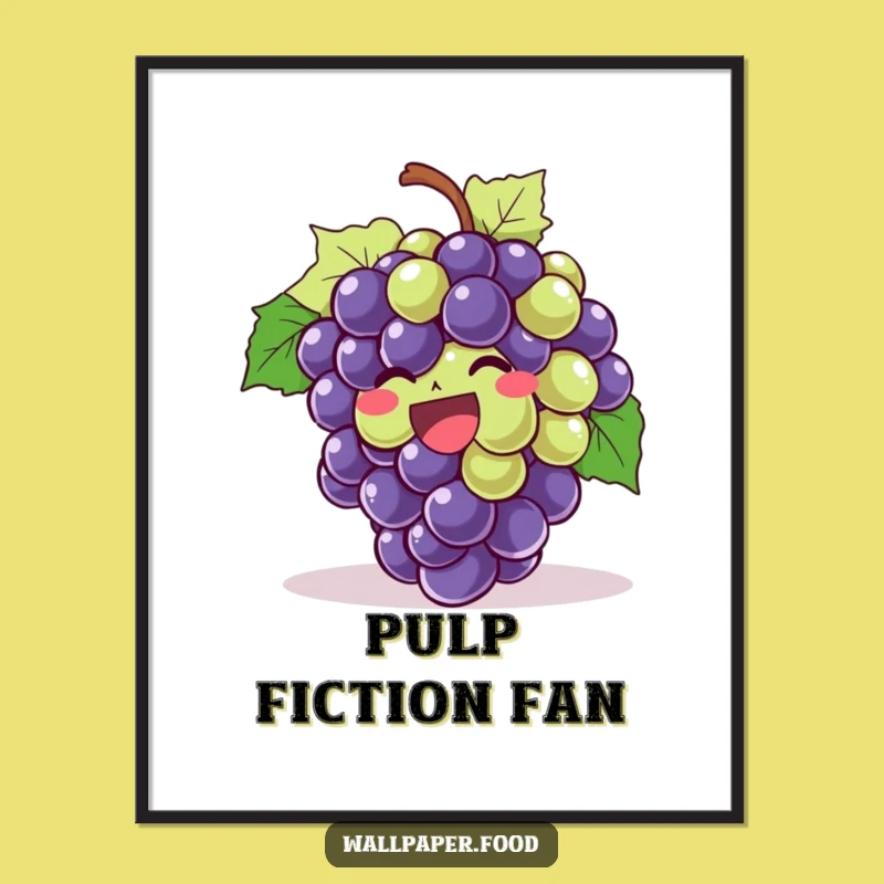 Funny Giggling Grapes Digital Art - Instant Joyful Download, Perfect Humorous Decor!