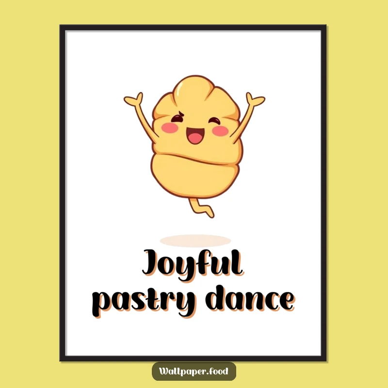 Funny Croissant Pirouette Art Print - Instant Elegance for Your Walls