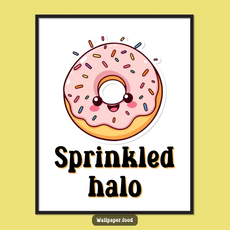 Funny Halo Donut Digital Art: Divine Character for Instant Sweetness