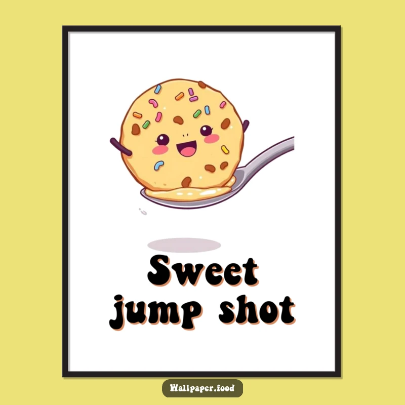 Funny Cookie Jump Digital Art - Instant Sweet Decor for Your Walls!