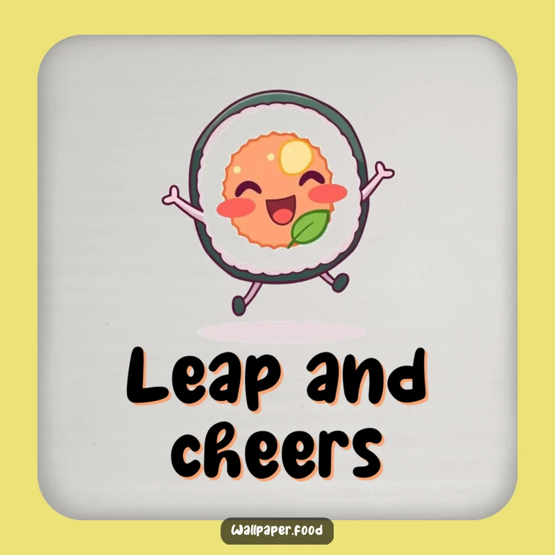 Funny Bouncing Sushi Coaster - Protect Surfaces with a Joyful Leap