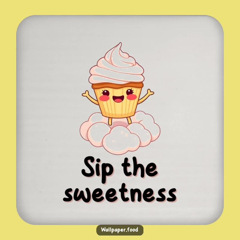 Funny Cupcake Cloud Drink Coaster - Protect Surfaces with Sweet Charm