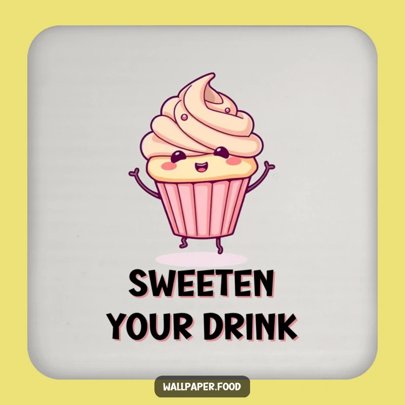 Funny Cupcake Spin Coasters: Protect Surfaces with Sweet Fun