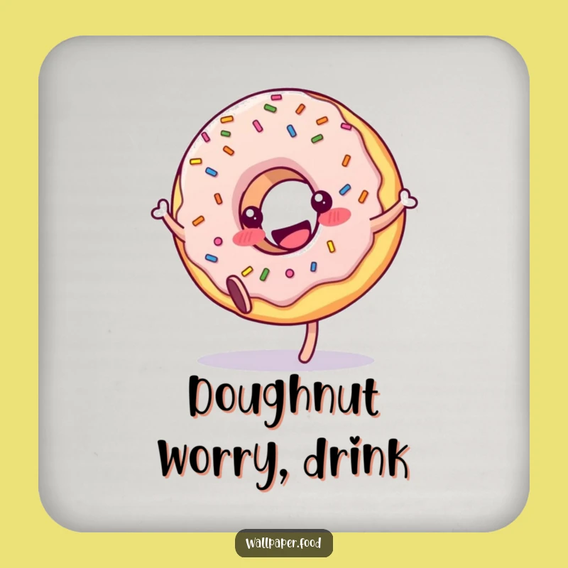 Funny Donut Sprinkle Cartwheel Coasters: Protect Surfaces with Sweet Style