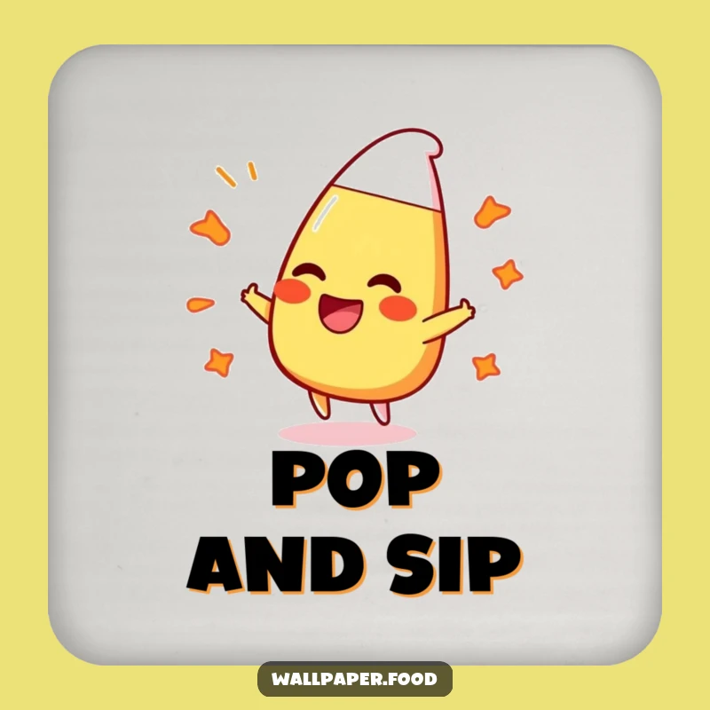 Funny Laughing Candy Corn Coaster: Protect Surfaces With Bouncy Style Gift