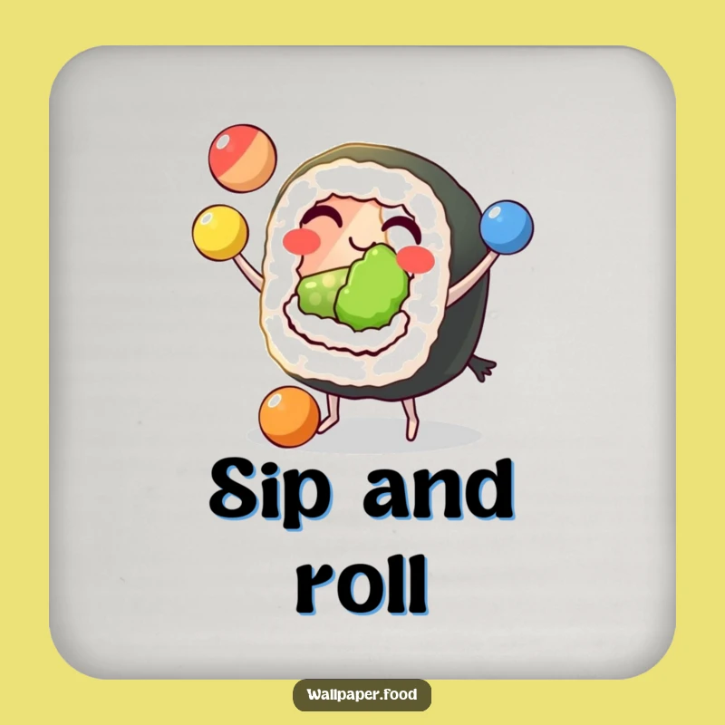 Funny Sushi Juggling Coasters: Protect Surfaces with Skill and Grins