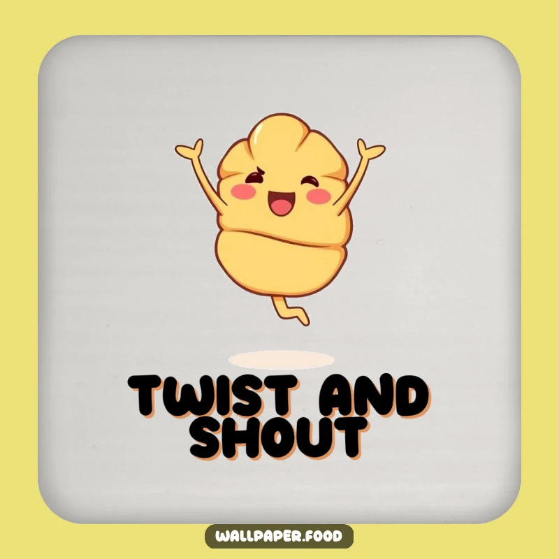 Funny Croissant Pirouette Coaster - Protect Surfaces with Grace