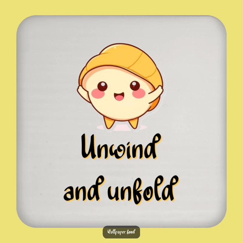 Funny Croissant Stretching Coaster - Happy Surface Protection