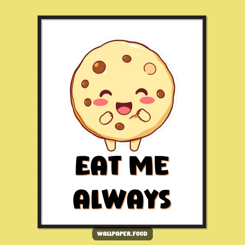 Funny Cookie Bite Poster: Brighten Your Walls with This Hilarious Art!