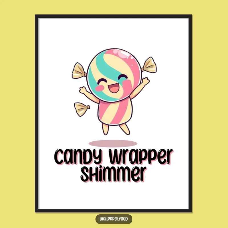 Funny Dancing Candy Wrapper Poster: Add Sweet Excitement to Your Walls