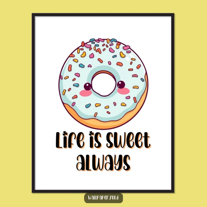 Funny Doughnut Sprinkles Poster: Decorate with Sweet Cheer, Perfect Funny Gift