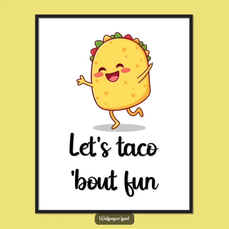 Funny Taco Jig Poster - Vibrant Wall Art for a Lively Fiesta!