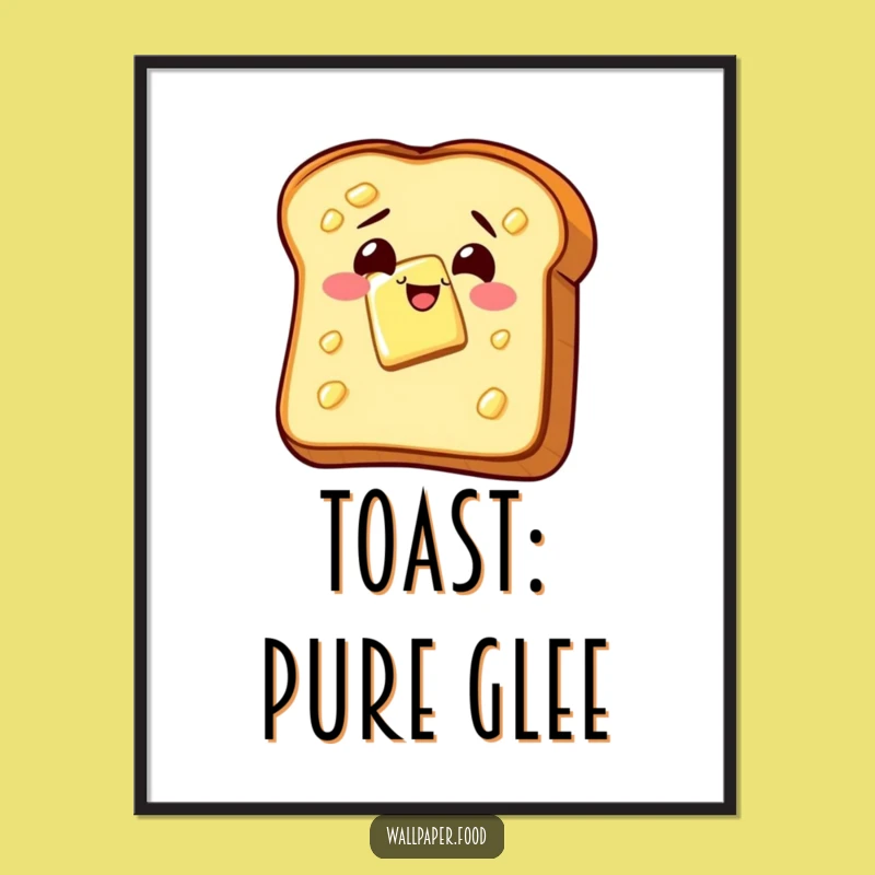 Funny Toast Butter Glee Poster: Bring Breakfast Joy to Your Walls