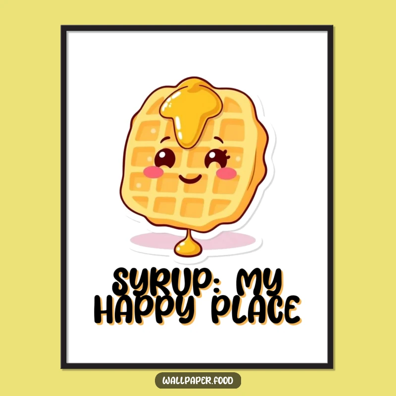 Funny Waffle Syrup Poster: Add Delicious Humor to Your Walls, Perfect Funny Gift