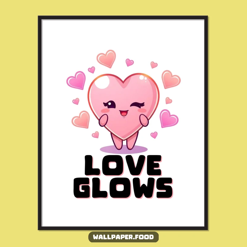 Funny Winking Candy Heart Poster: Sweet Wall Art For Playful Spaces Gift