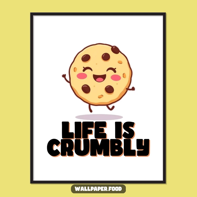 Funny Cookie Hop Poster: Cheerful Treat Art for Happy Walls