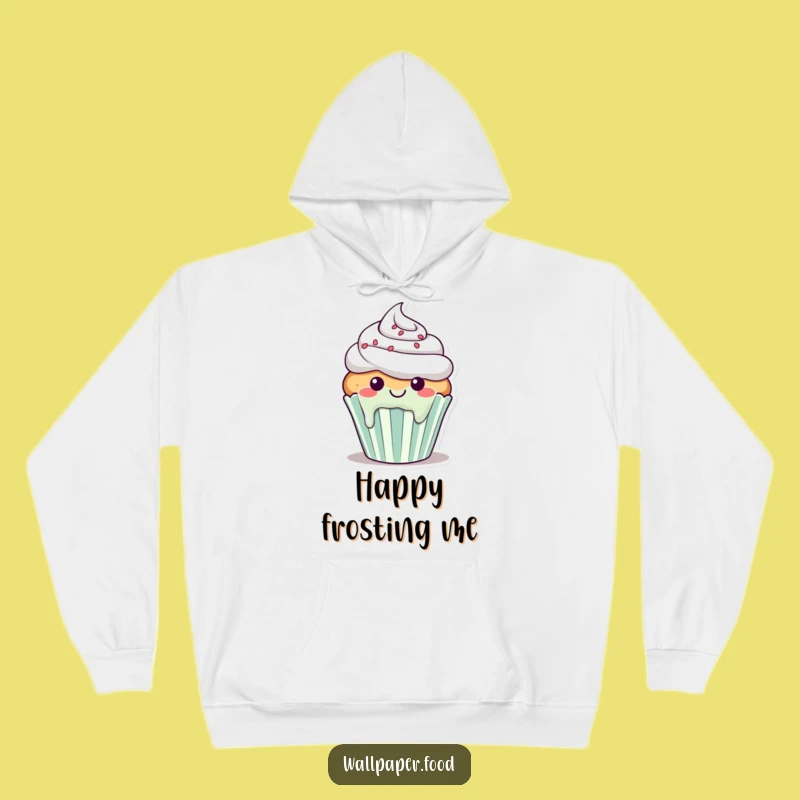 Cozy Funny Cupcake Drip Hoodie: Warmth and Sweetness from a Happy Character