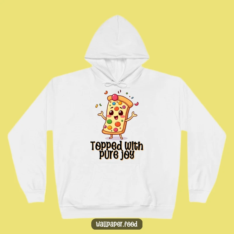 Cozy Funny Pizza Slice Hoodie: Stay Warm with a Juggling Toppings Character, Great Funny Gift