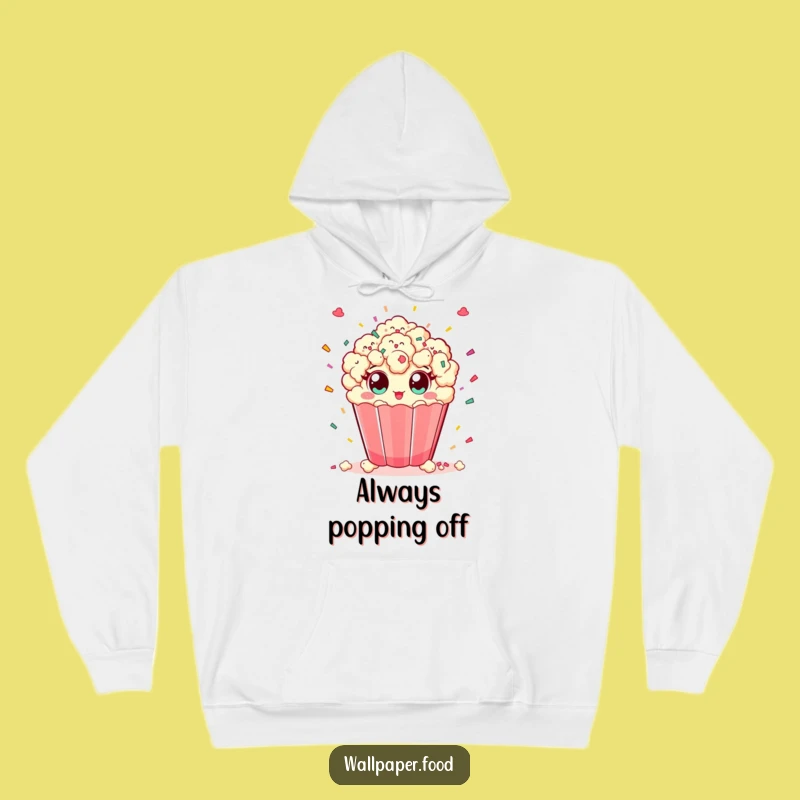 Cozy Funny Popcorn Confetti Hoodie: Stay warm and party-ready.