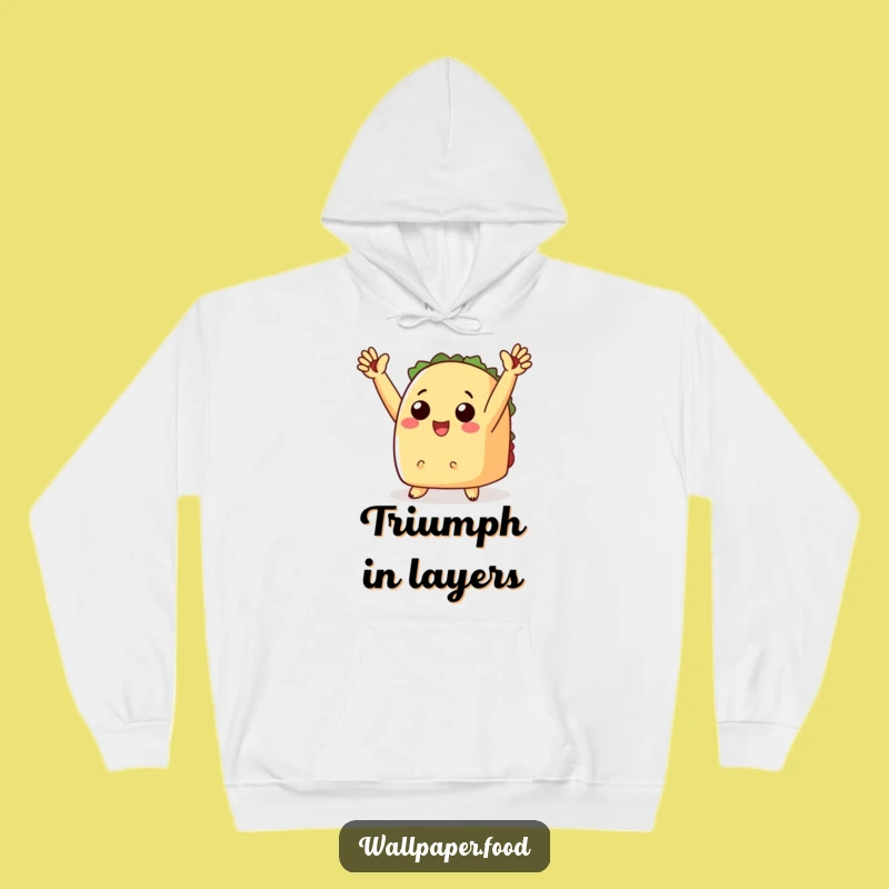 Funny Cheering Taco Hoodie - Cozy Victory and Triumph