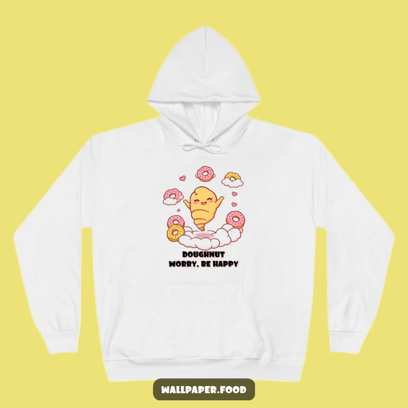 Funny Croissant Dream Hoodie - Giggling Pastry Character Donut Cloud Comfort!