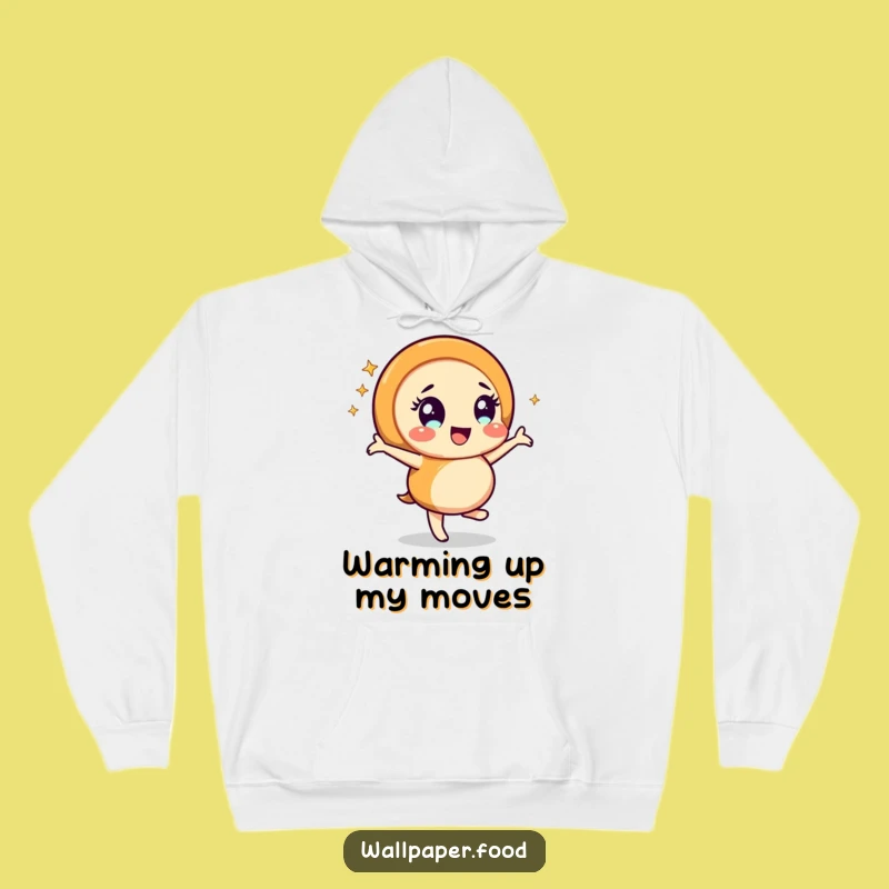 Funny Caramel Swirl Dancing Hoodie: Cozy Cheerful Character Sparkle, Ideal Funny Gift