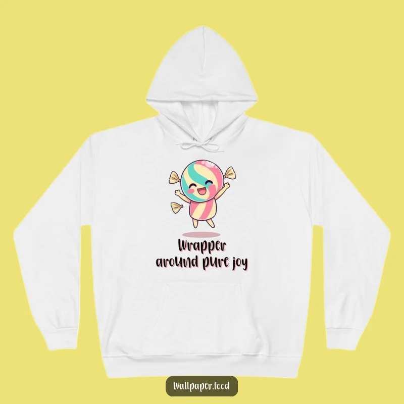 Funny Dancing Candy Wrapper Hoodie: Cozy Up with Sweet Energy