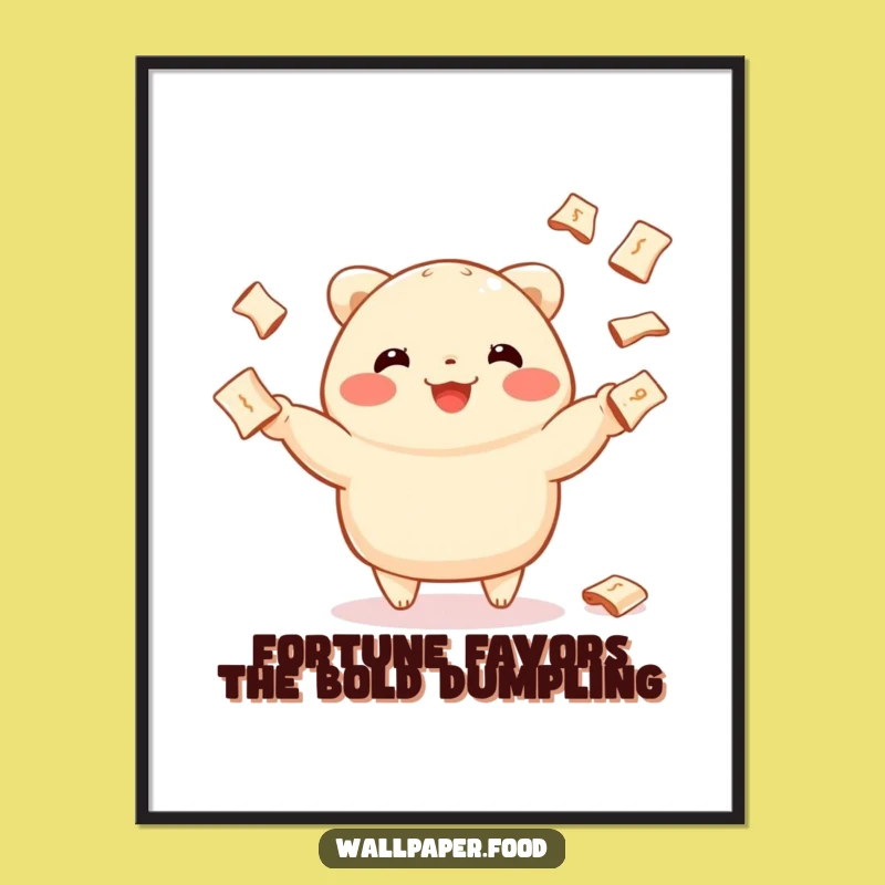 Free Printable Funny Dumpling Fortune Cookie Wall Art - Humorous Downloadable Decor