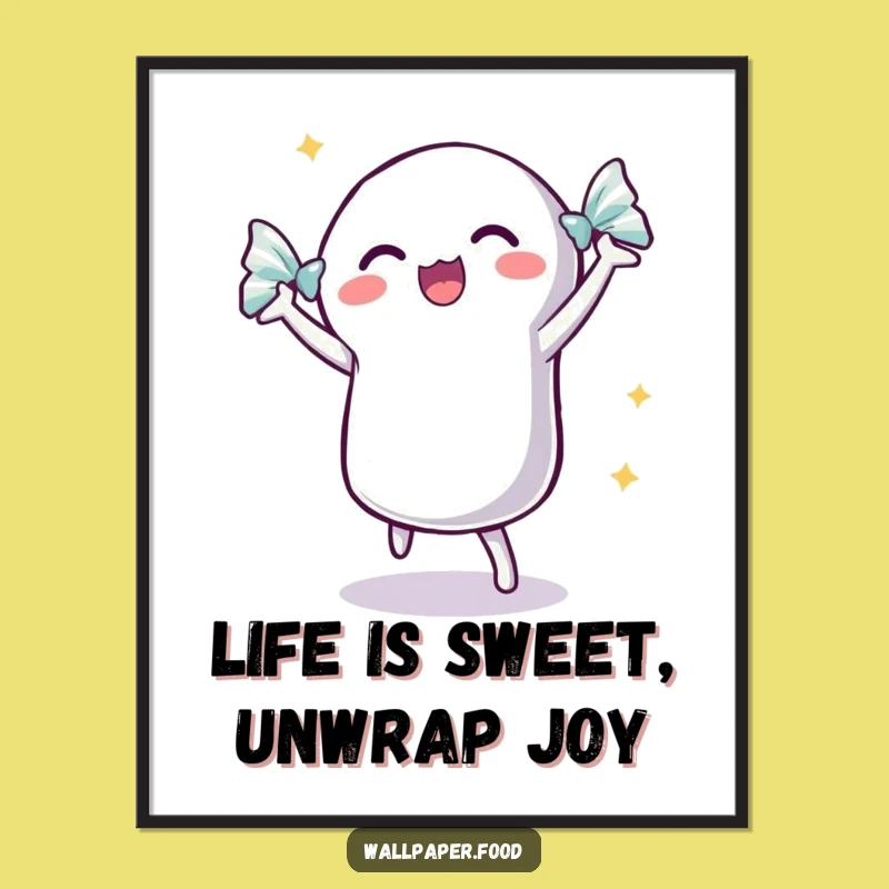 Free Printable Wall Art: Dancing Candy Shimmers Funny Downloadable Decor