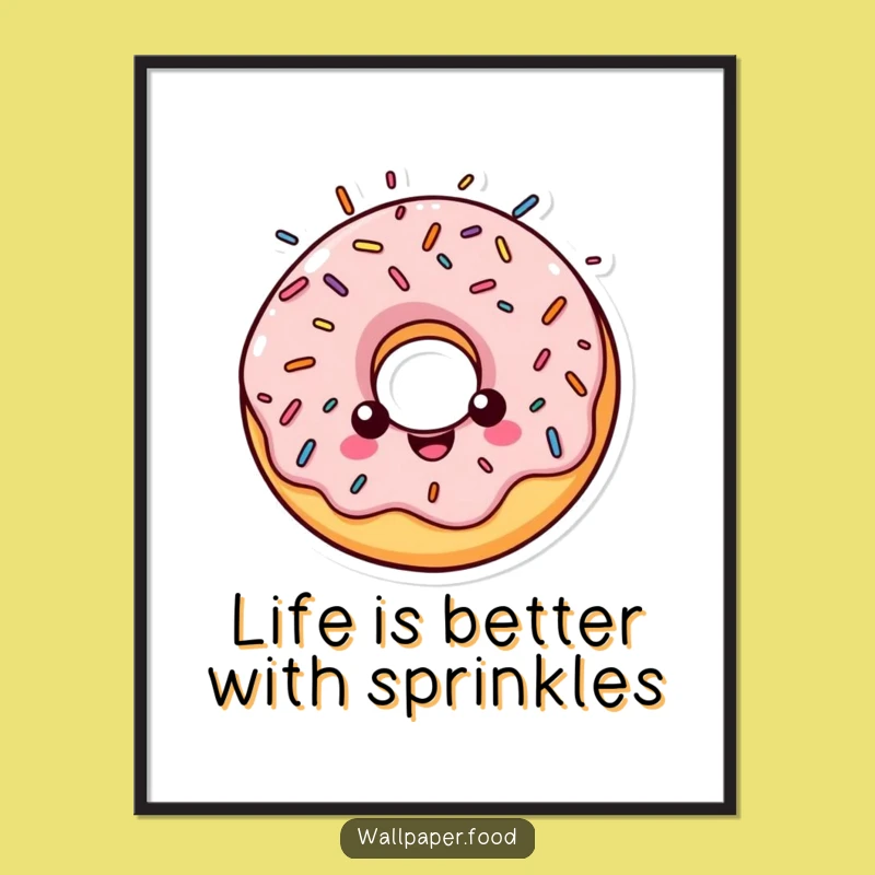 Free Printable Wall Art: Sprinkled Donut Aura - Downloadable Whimsical Decor