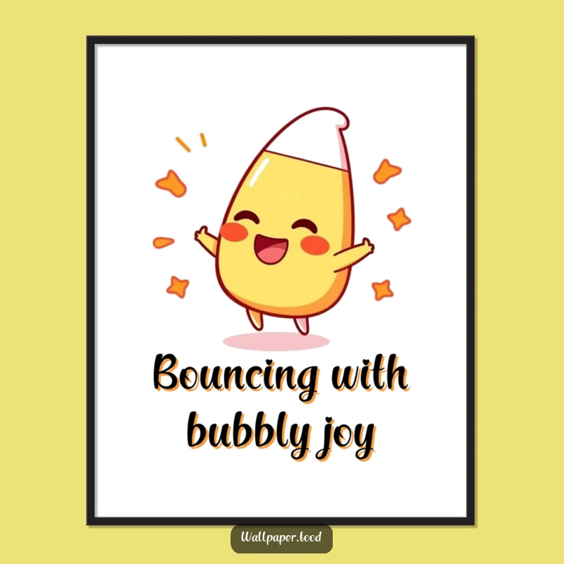 Funny Free Printable Wall Art: Bouncing Candy Corn Energy - Downloadable Decor!