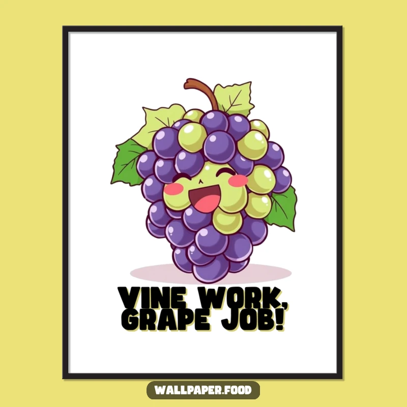 Funny Giggling Grapes Free Printable Wall Art: Humorous Downloadable Decor!