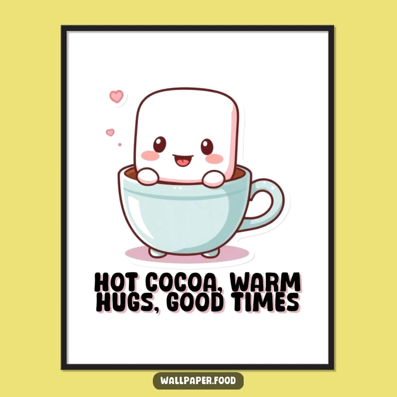 Funny Free Printable Marshmallow Wall Art Cozy Downloadable Decor DIY