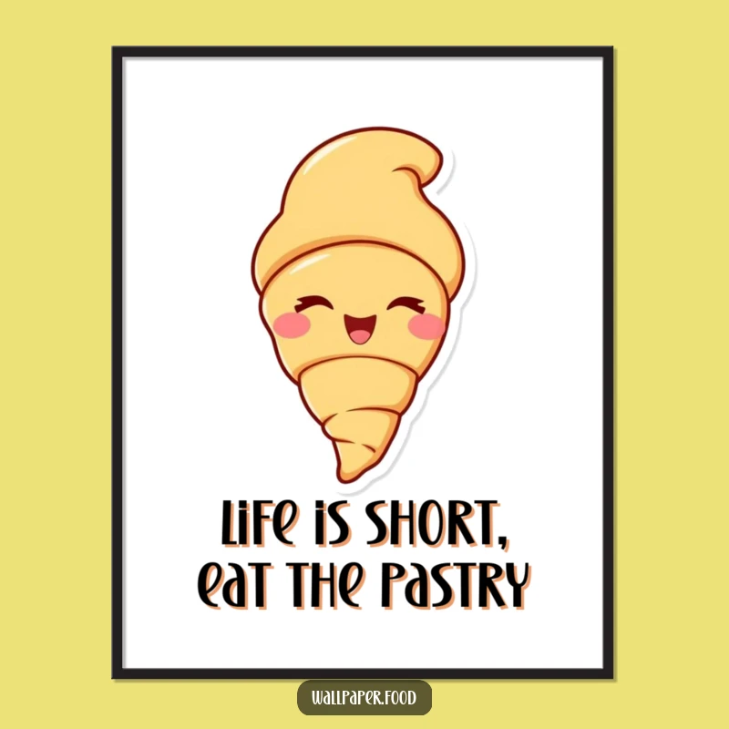 Free Printable Croissant Wink Wall Art: Funny Downloadable Decor for Your Space