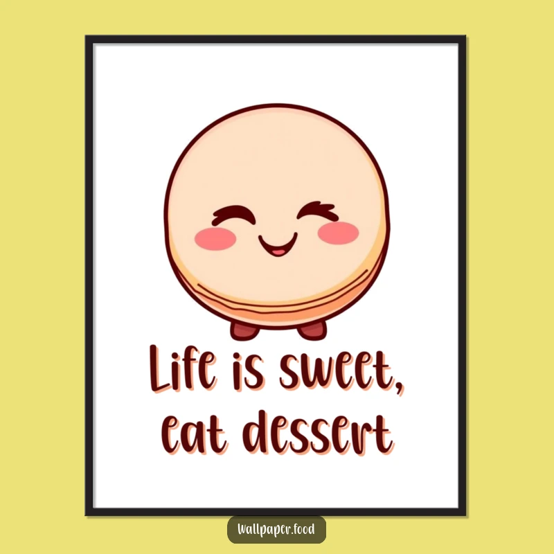 Funny Free Printable Macaron Wall Art Cheerful Downloadable Decor DIY