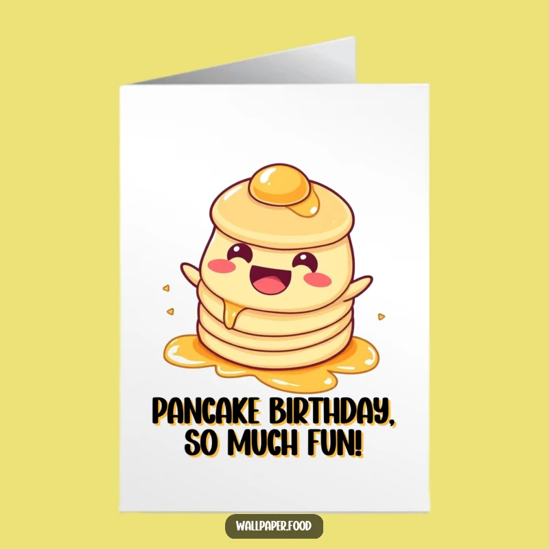 Free Printable Birthday Card: Pancake Syrup Splash, Fun Downloadable Greeting