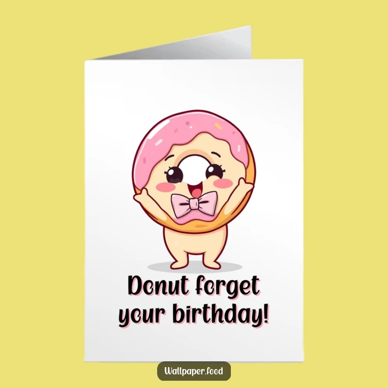 Free Printable Donut Birthday Card: Dapper Bow Tie Donut Downloadable Gift