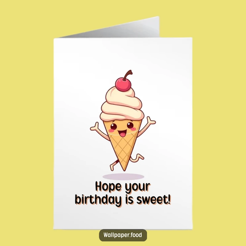 Free Printable Ice Cream Birthday Card: Fun Downloadable Gift for a Sweet Celebration