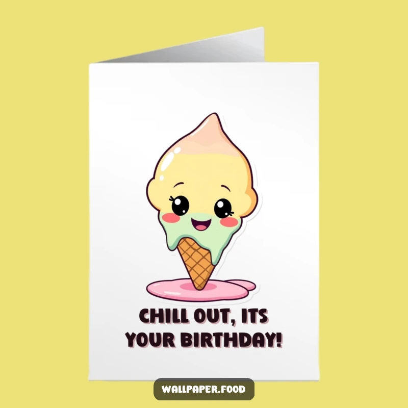 Free Printable Ice Cream Birthday Card Funny Downloadable Gift DIY Greeting