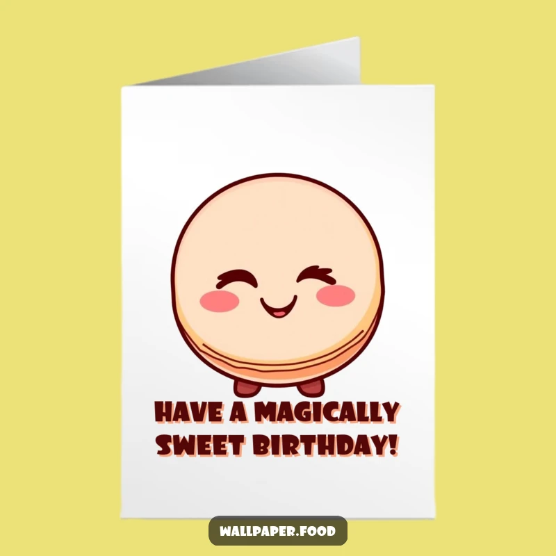 Free Printable Macaron Birthday Card Cheerful Downloadable Gift DIY Greeting