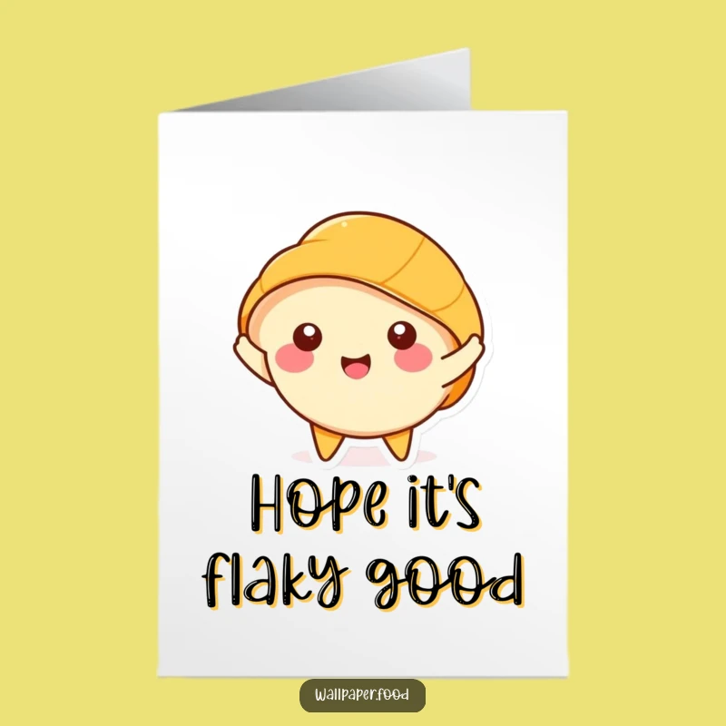Free Printable Birthday Card: Croissant Stretch Funny Downloadable Gift