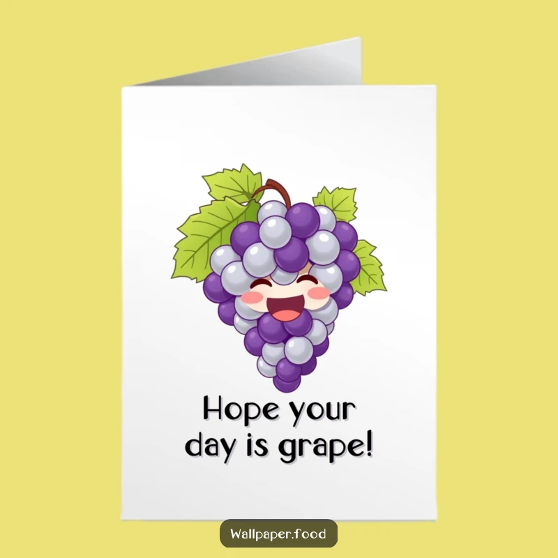 Free Printable Birthday Card: Giggling Grapes Joyful Funny Downloadable Gift