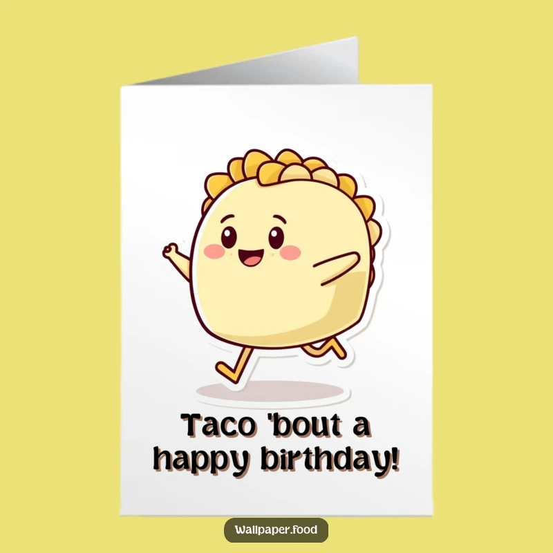 Free Printable Birthday Card: Happy Taco Hop - Funny DIY Gift!