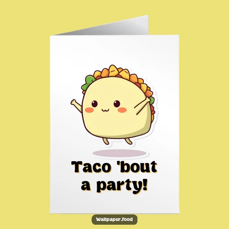 Free Printable Funny Taco Birthday Card - Hilarious Mid-Air Split Downloadable Gift