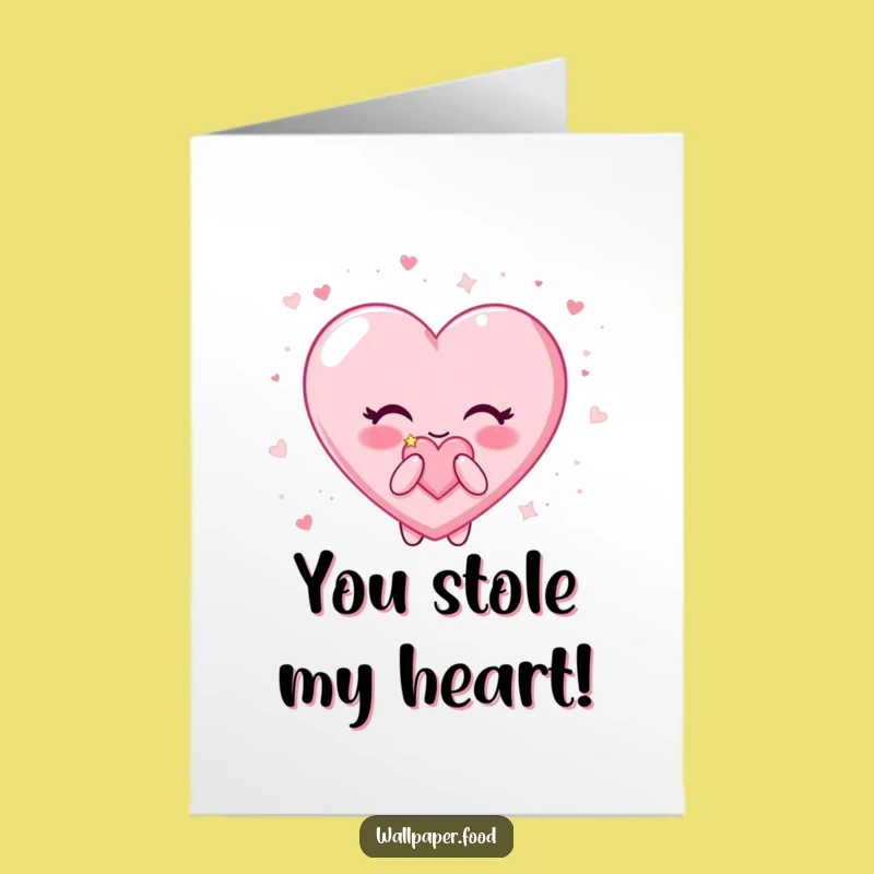 Free Printable Congrats Card: Candy Heart Blow Kiss Funny Downloadable Gift