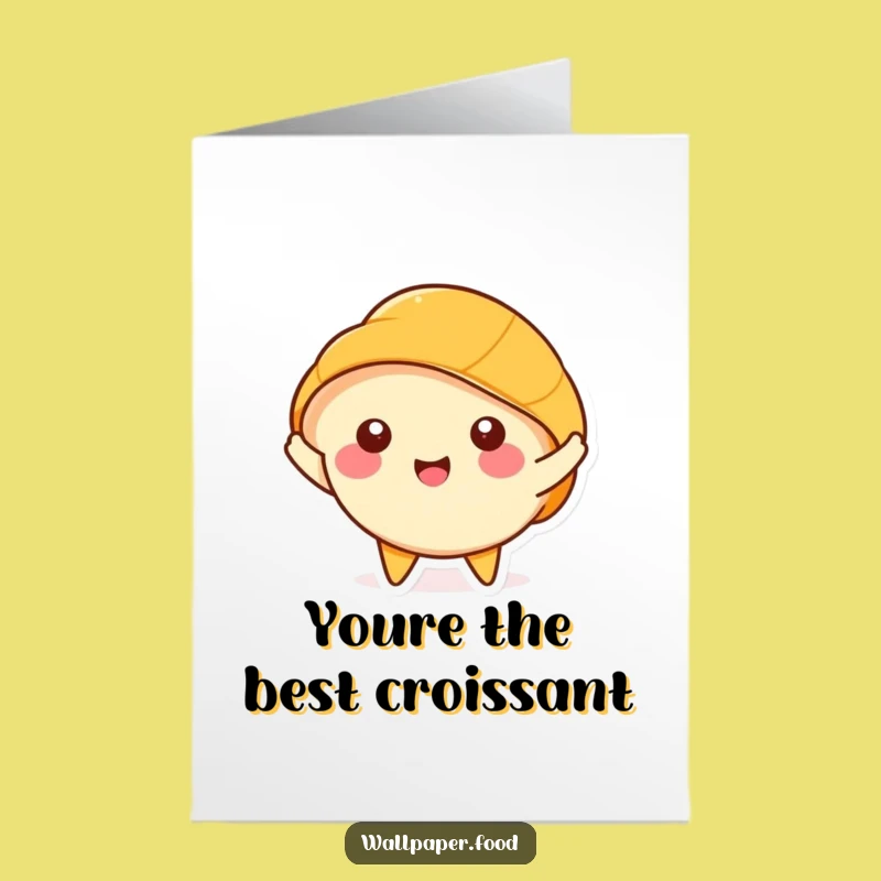 Free Printable Congrats Card: Croissant Stretch Funny Downloadable Gift