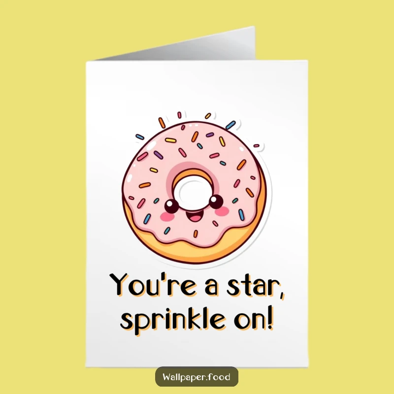 Free Printable Congrats Card: Sprinkled Donut Bliss - Downloadable Celebration