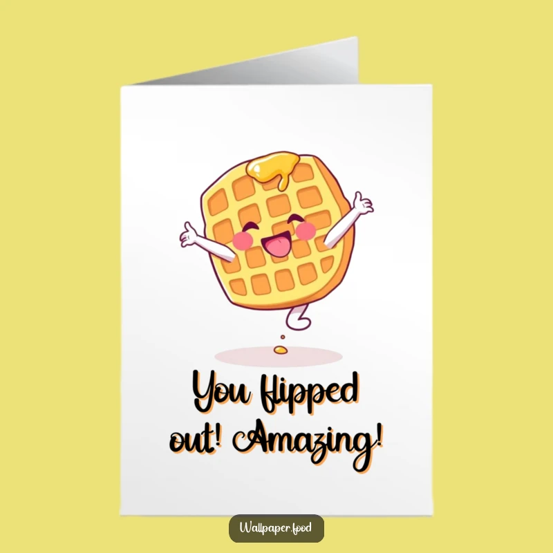 Free Printable Congratulations Waffle Cartwheel Card - Funny Downloadable Gift