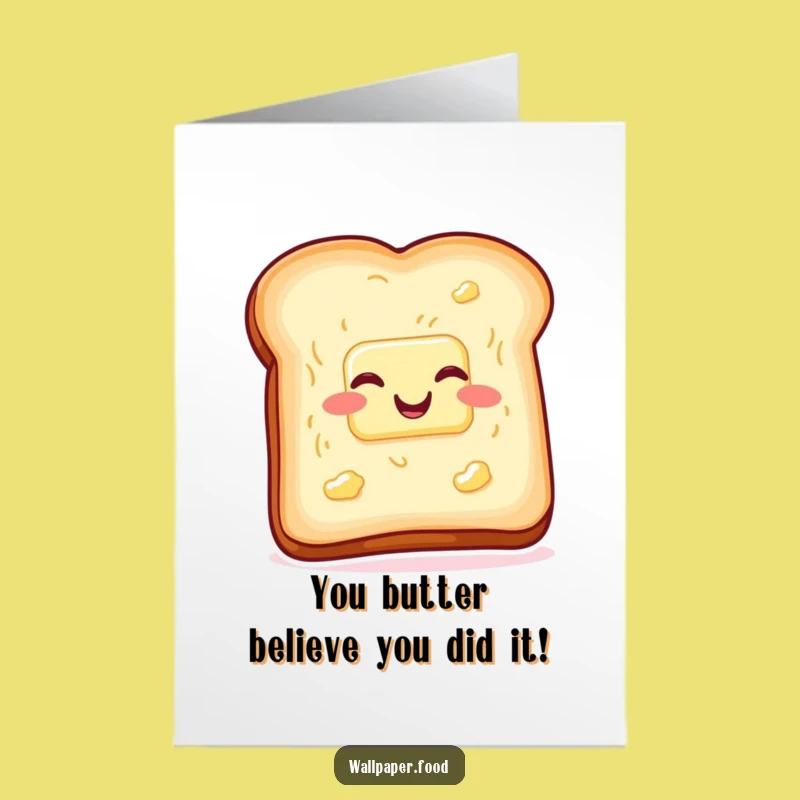 Free Printable Funny Toast Congrats Card - Buttered Wiggle Digital Download