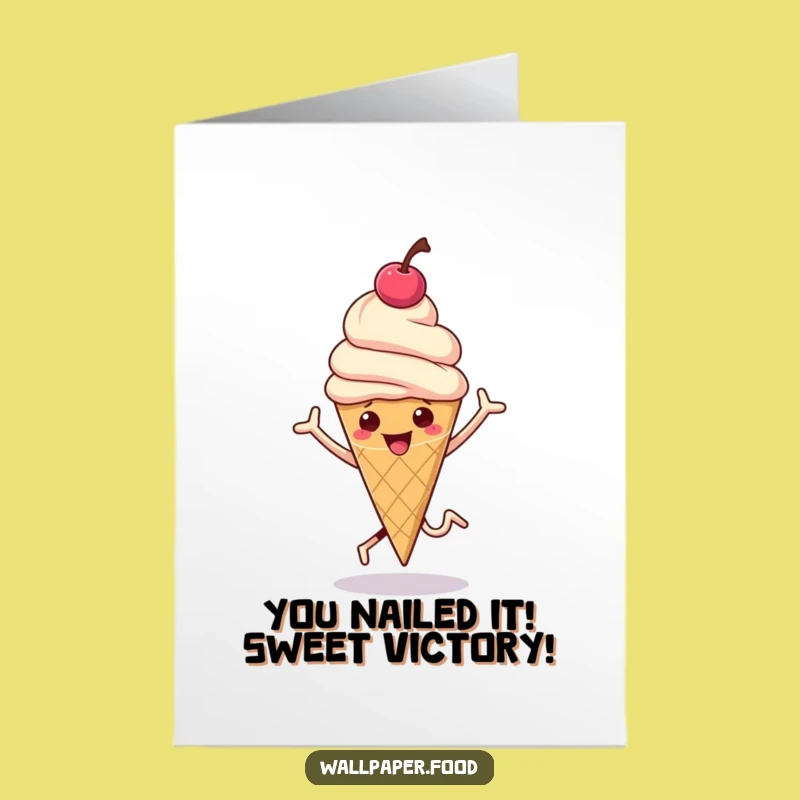 Free Printable Ice Cream Congrats Card: Joyful Downloadable for Sweet Victories